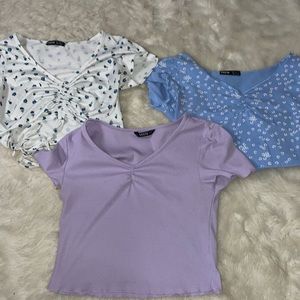 Three Shein Crop Tops S & XS